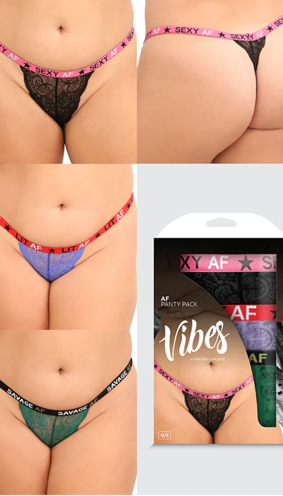 AF  Thong Panty Pack - Set of 3! - Image 2
