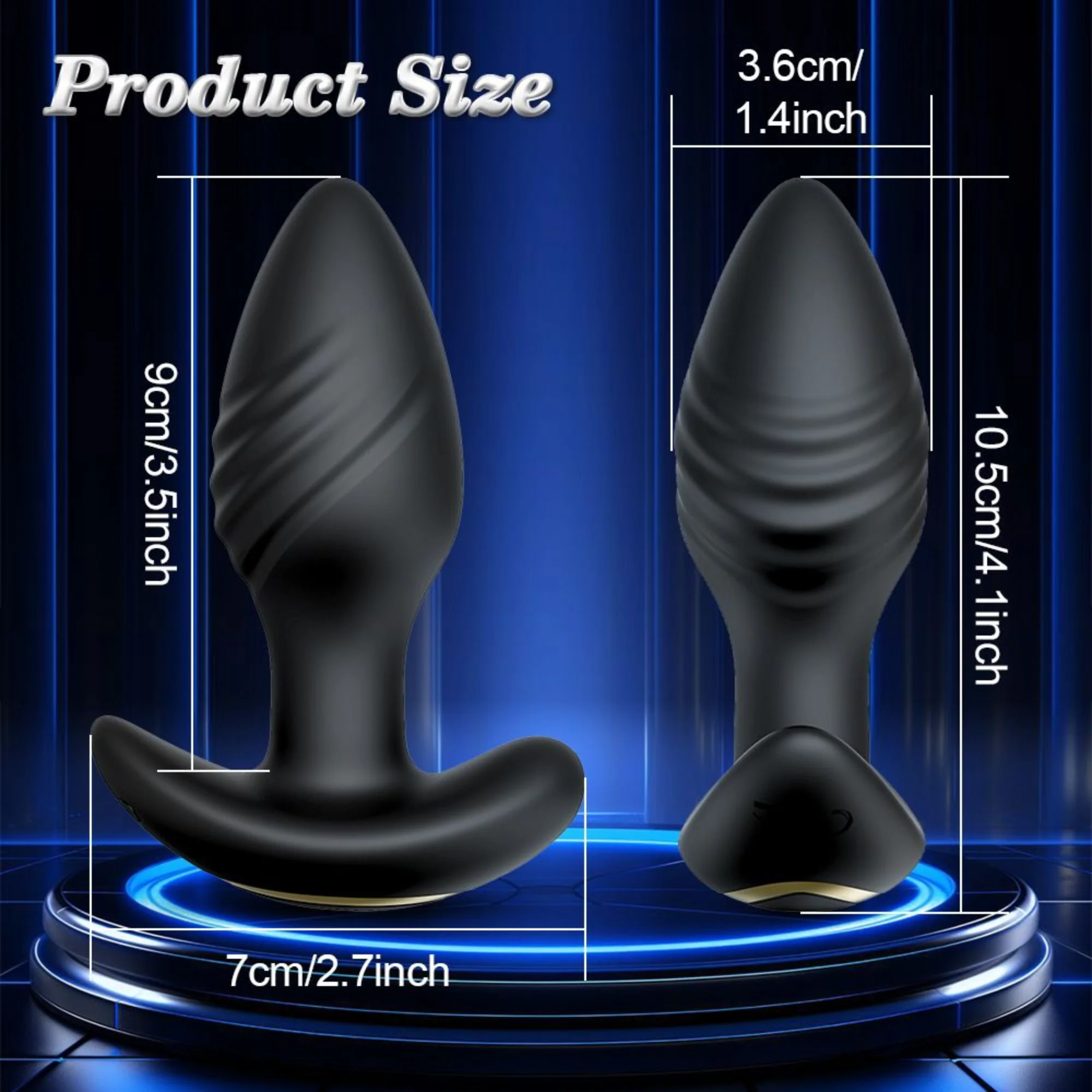 Vibrating & Rotating Bluetooth Butt Plug - Rotates Against Your P-Spot! - Image 12