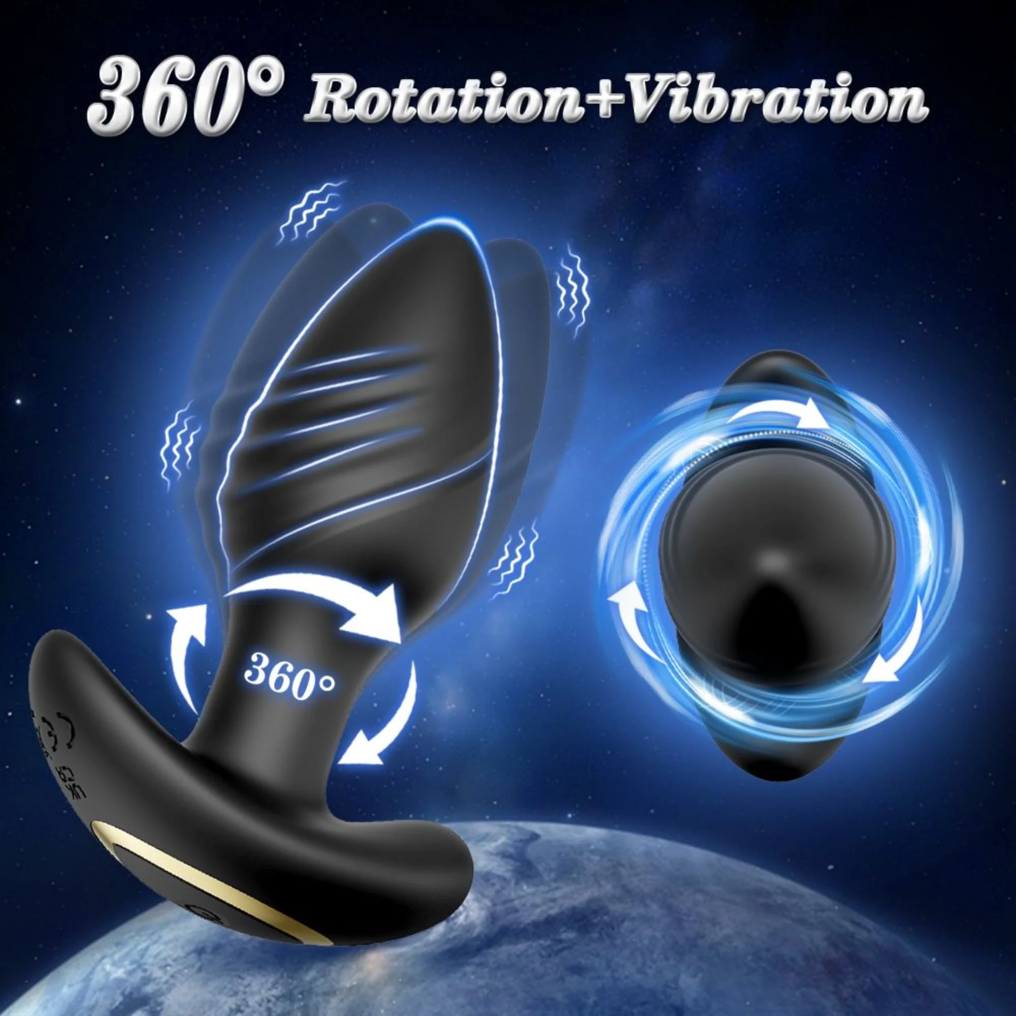 Vibrating & Rotating Bluetooth Butt Plug - Rotates Against Your P-Spot! - Image 7
