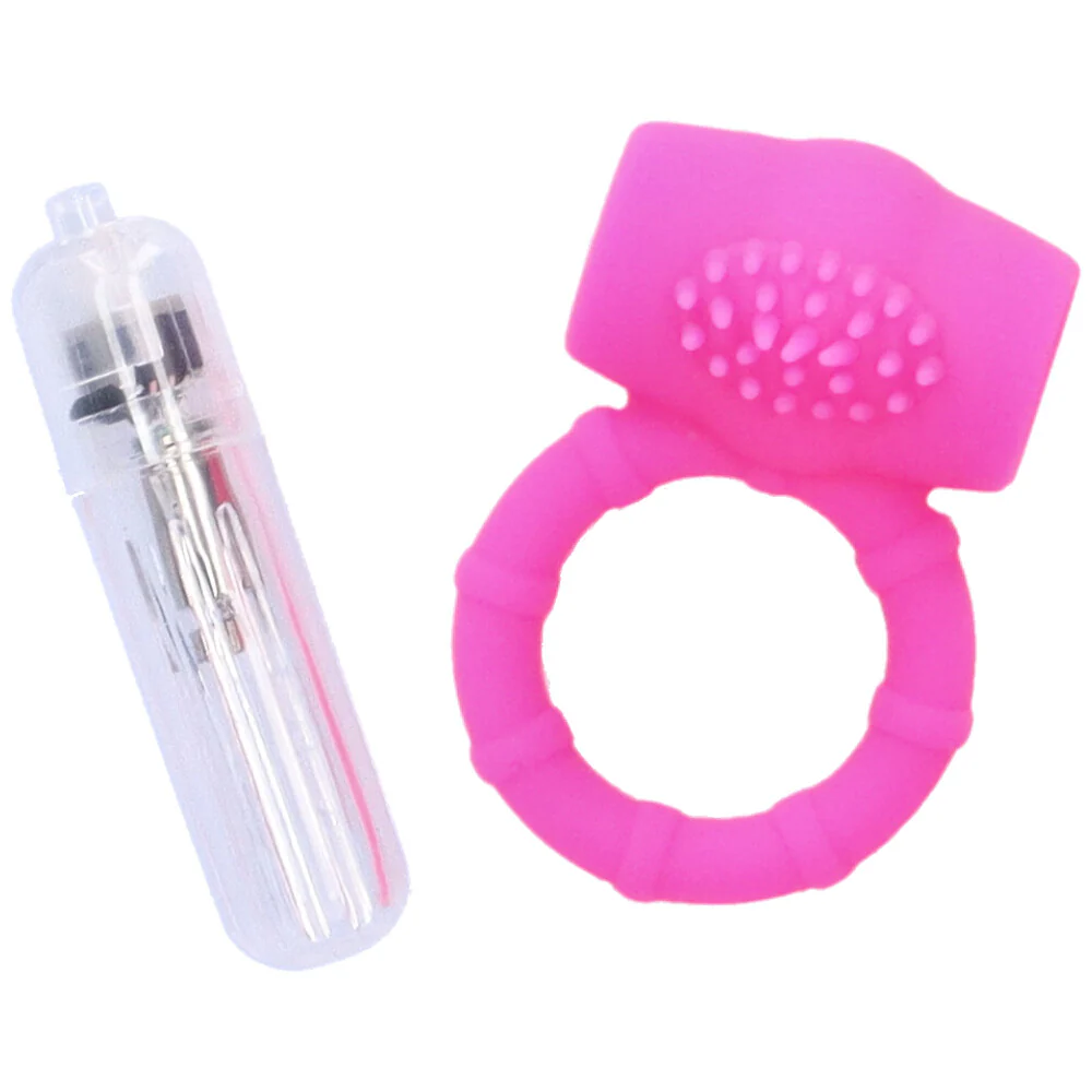 Vibrating Cock Ring with Nubby Ticklers - Image 3