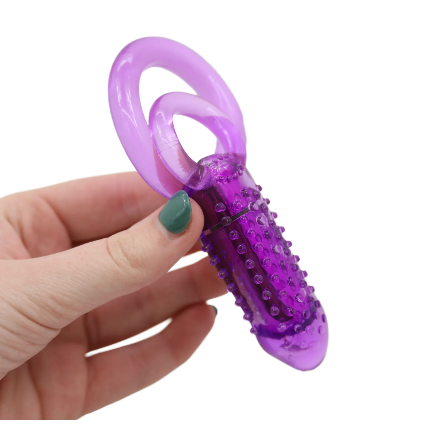 Nubby Vibrating Couple's Cock Ring - Image 3