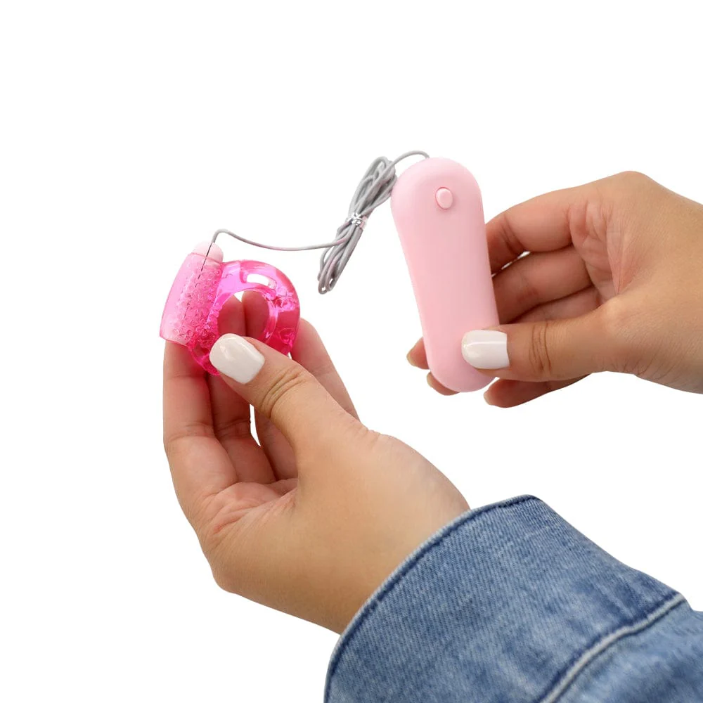 Vibrating Jelly Cock Ring w/ Controller - Image 4