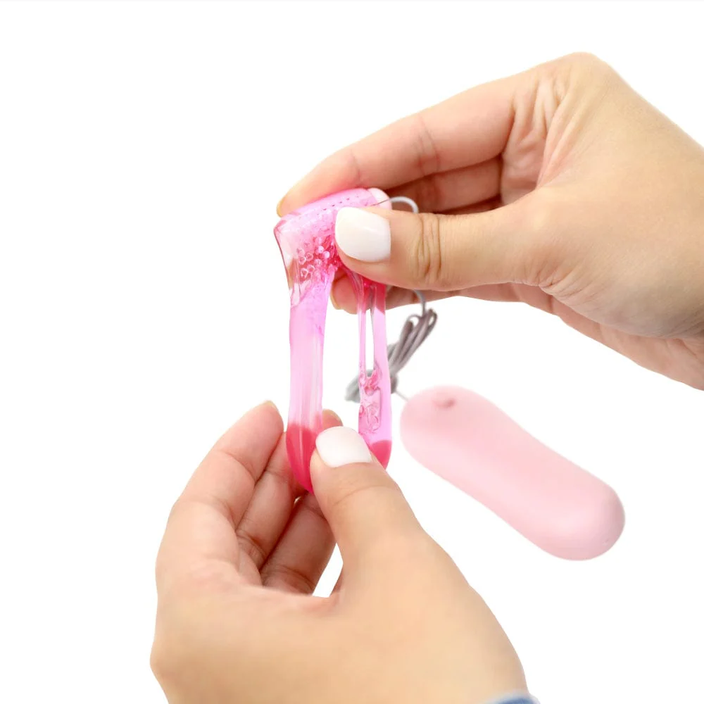 Vibrating Jelly Cock Ring w/ Controller - Image 5