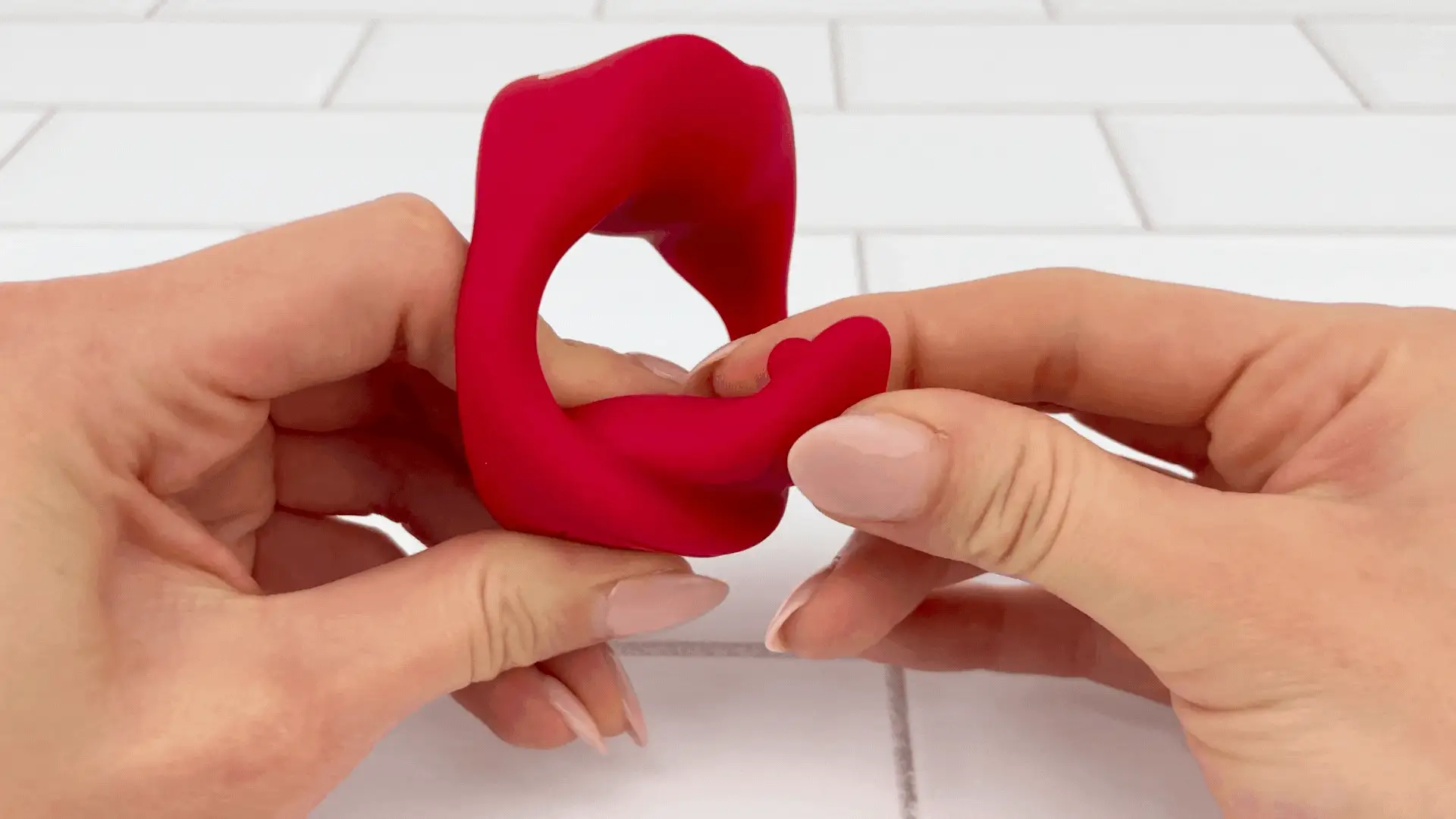 Vibrating Mouth Cock Ring - Soft, Bendable Tongue Licks Your Balls (Or Her Clit!) - Image 4