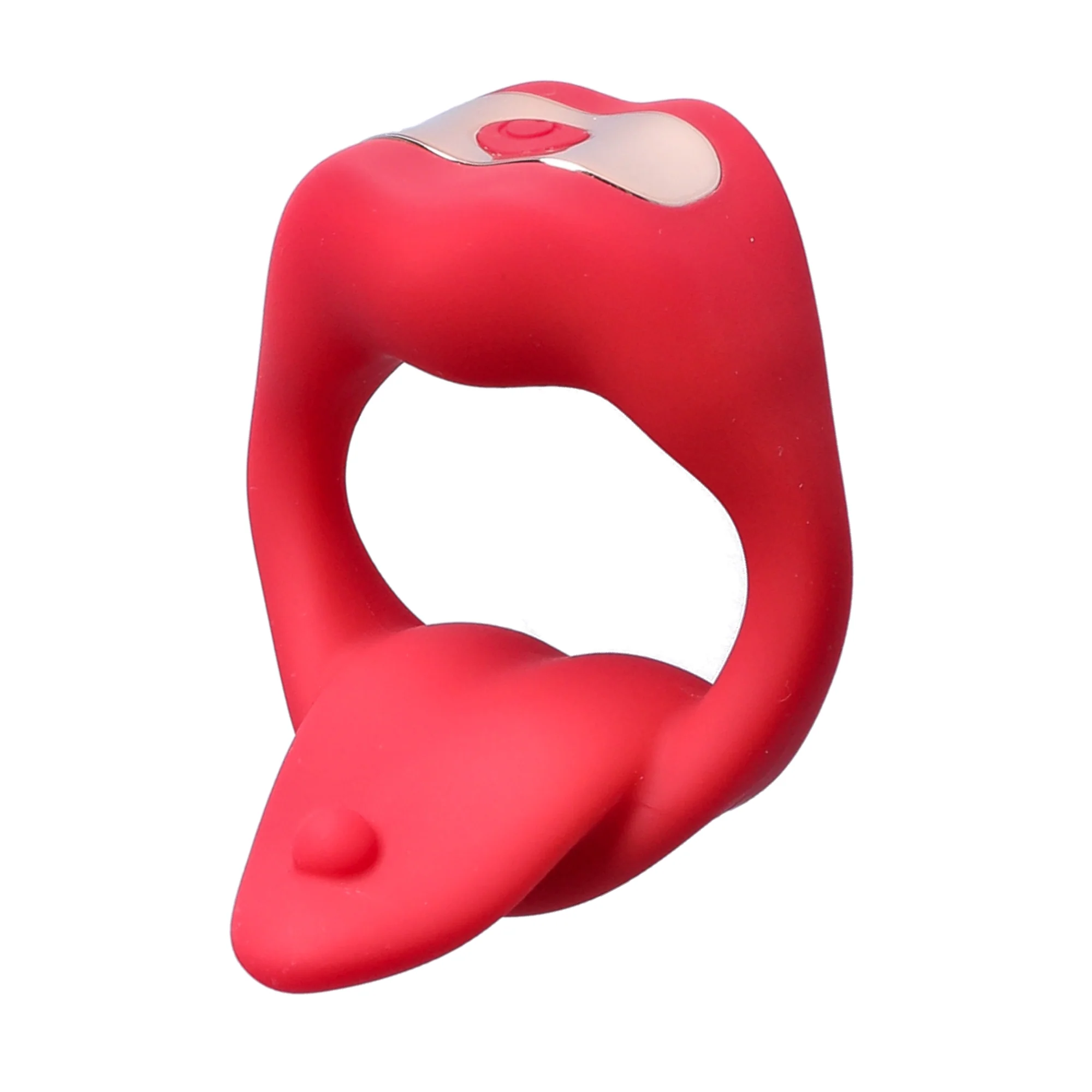 Vibrating Mouth Cock Ring - Soft, Bendable Tongue Licks Your Balls (Or Her Clit!) - Image 5