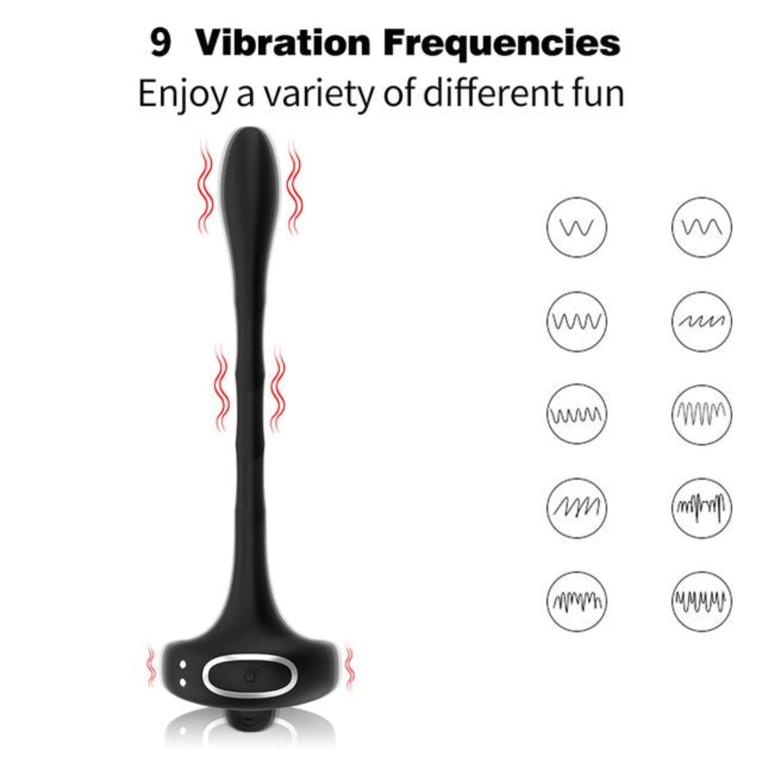 SEDUCE Vibrating Prostate Locking Cock Ring with Clit Tickler - Image 12