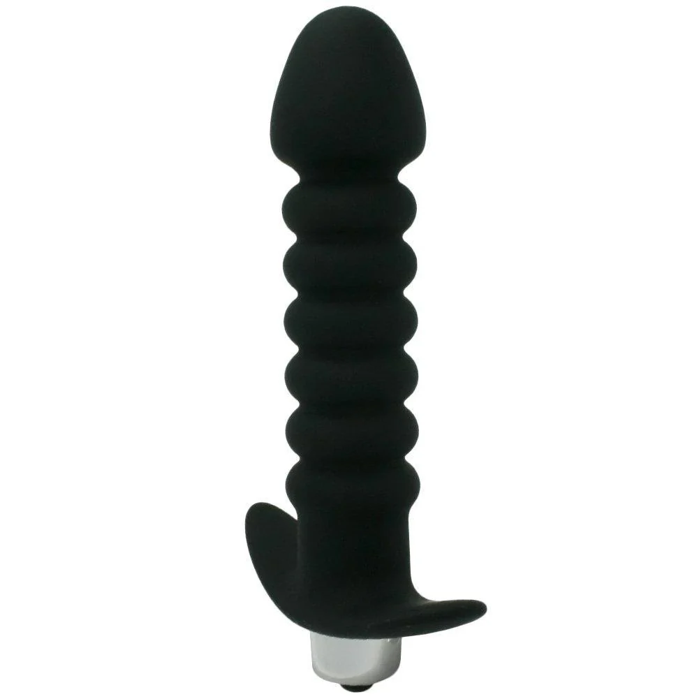 Vibrating Silicone Butt Plug - It's Rippled! - Image 3