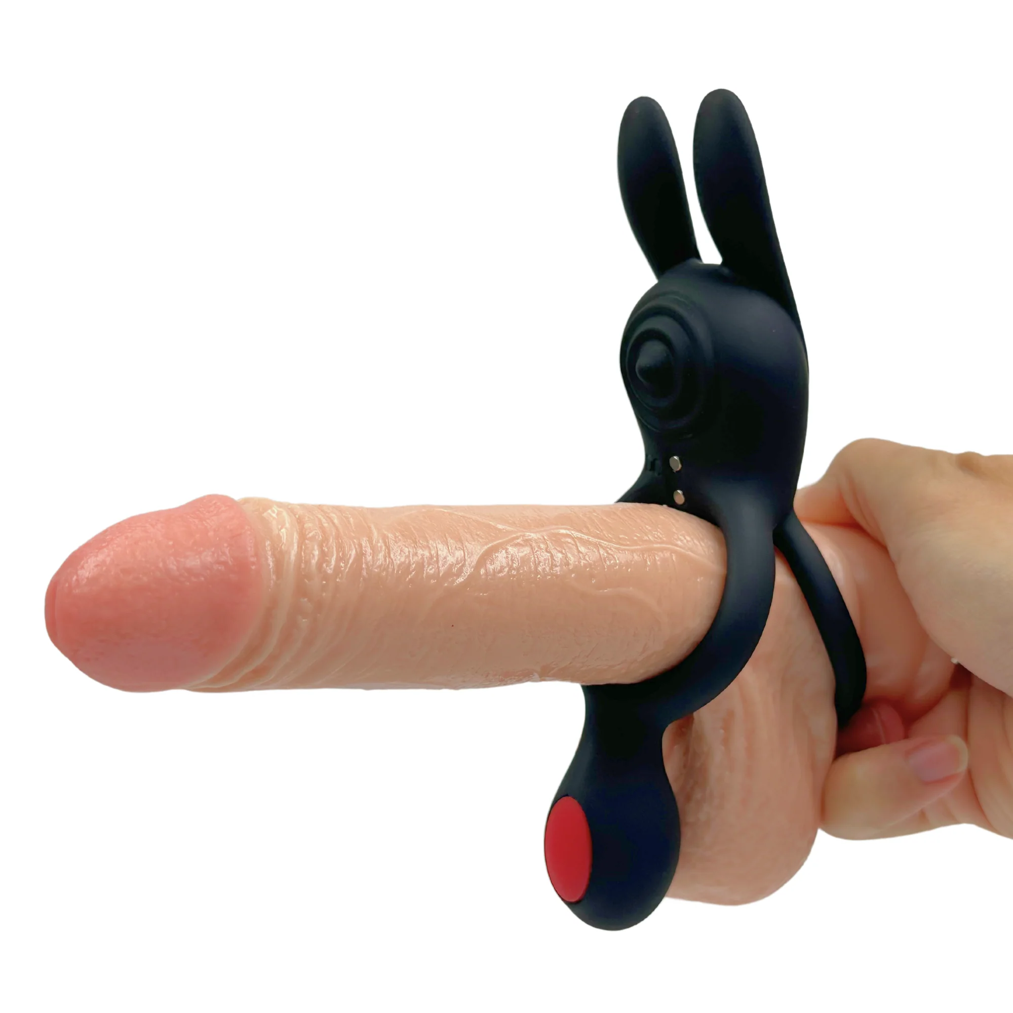 Vibrating Silicone Bunny Dual C-Ring - Penis, Clit, and Scrotum Vibes! - Image 3