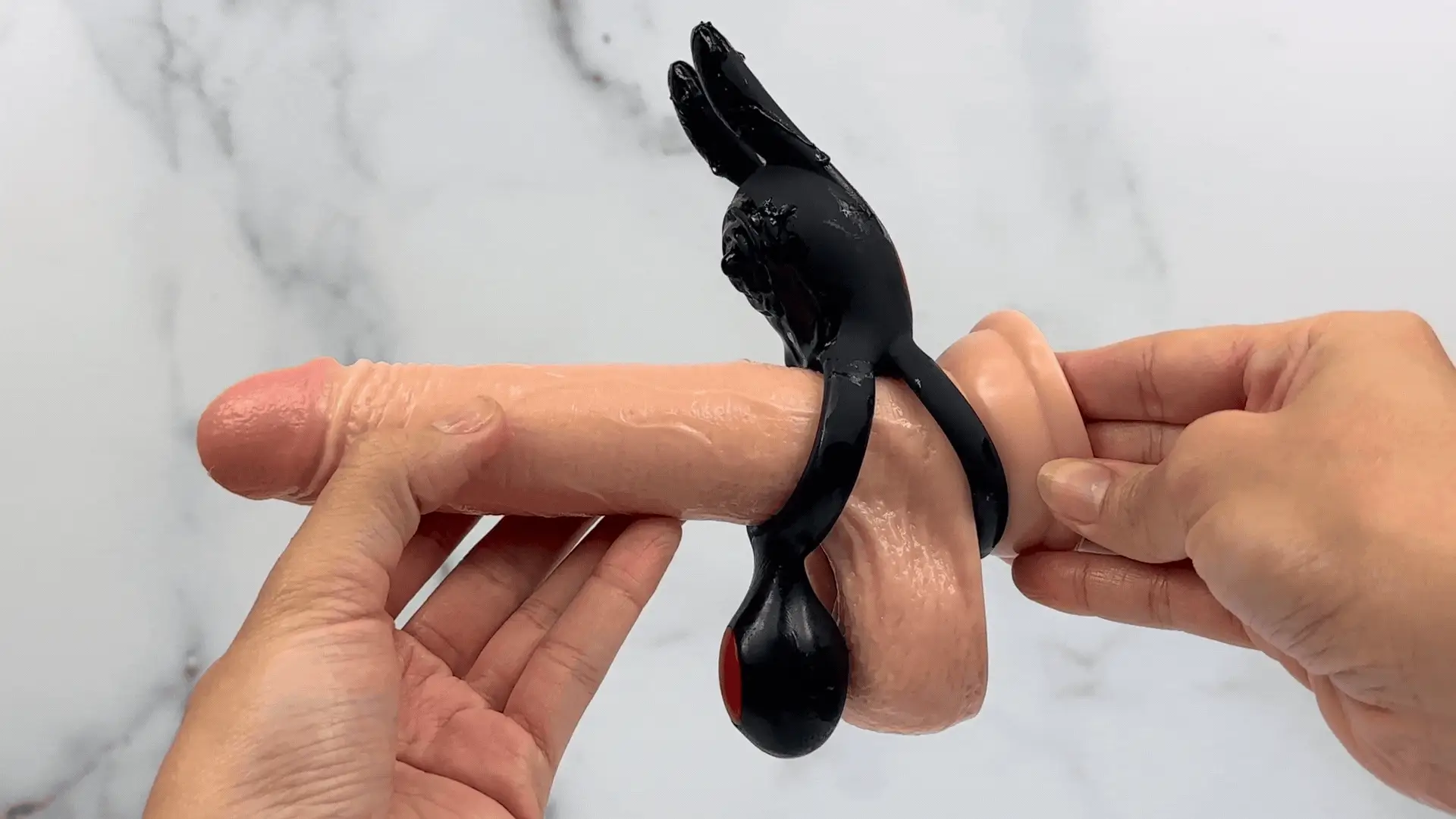 Vibrating Silicone Bunny Dual C-Ring - Penis, Clit, and Scrotum Vibes! - Image 8