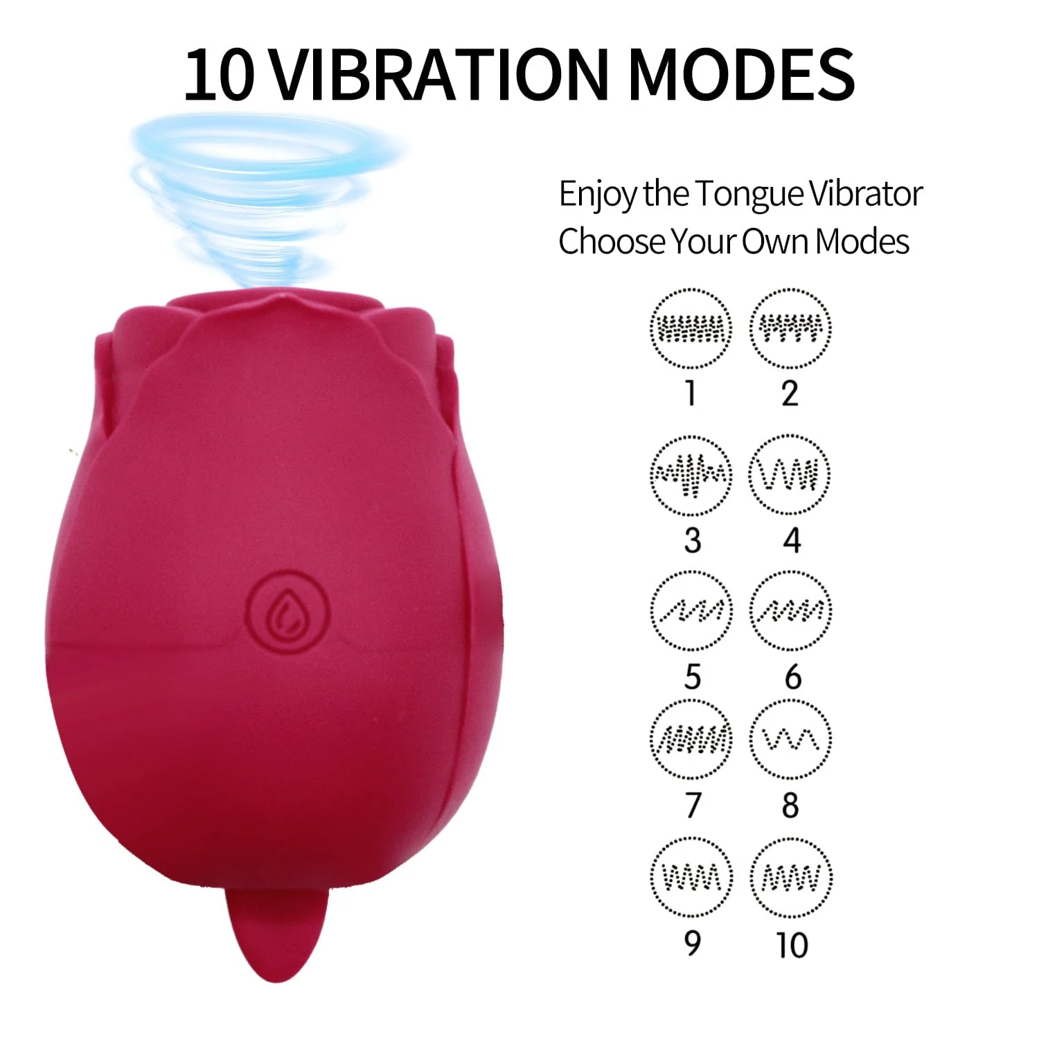 The Rose Vibrator | Duo Flickering Tongue Licker & Clitoral Air Vibrator - Image 12