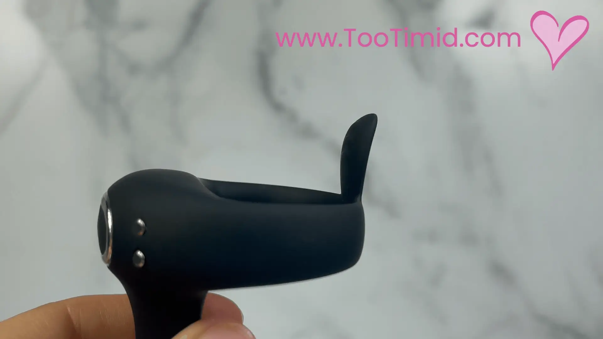 FLIRT Vibrating Silicone C-ring with G-Spot Stimulator & Ball Tickler - Image 4