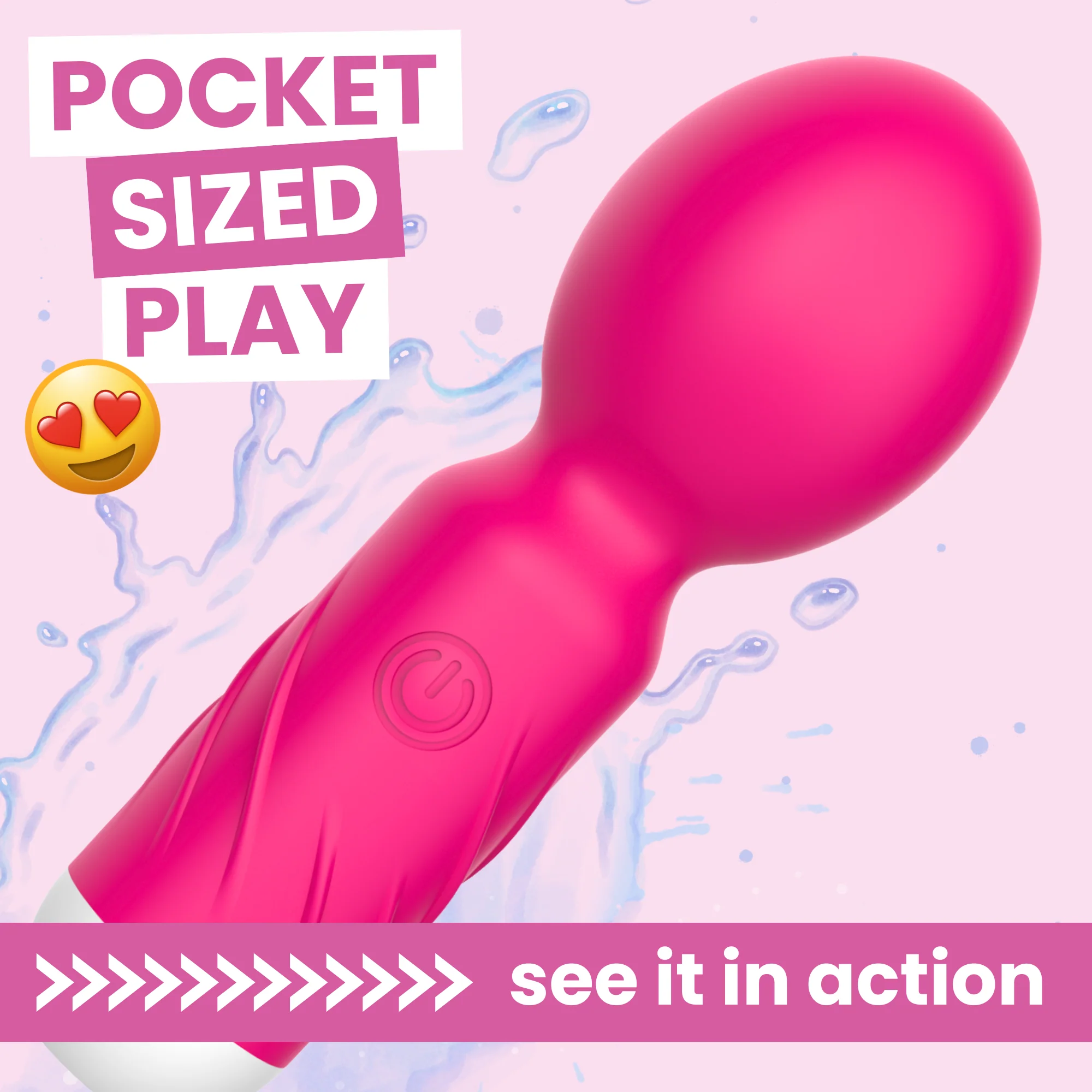 Wanda Mini Pocket Play Wand Vibrator - Strong Cl*t O's During Sex!