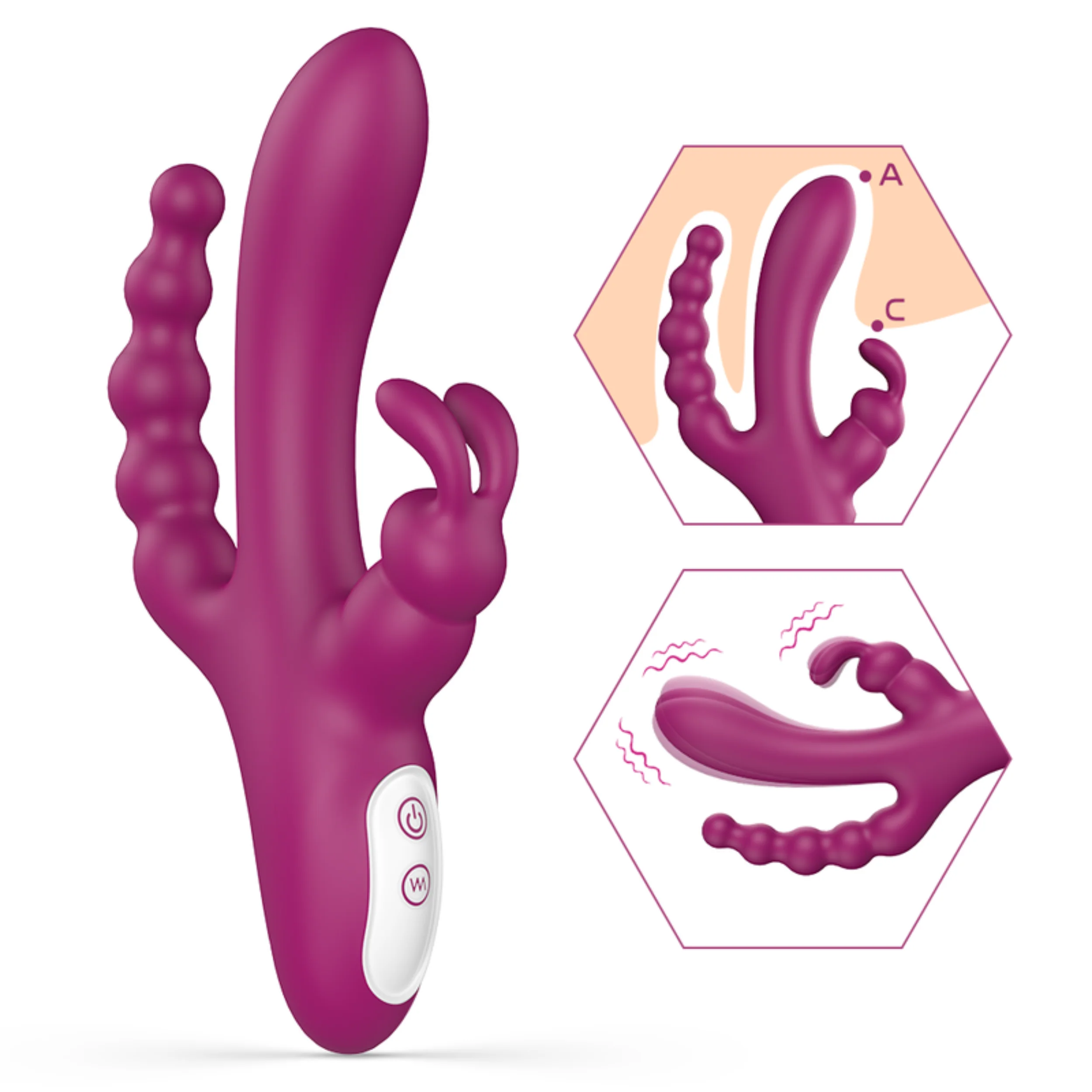 Waterproof Silicone Triple Rabbit Stimulator - Image 14