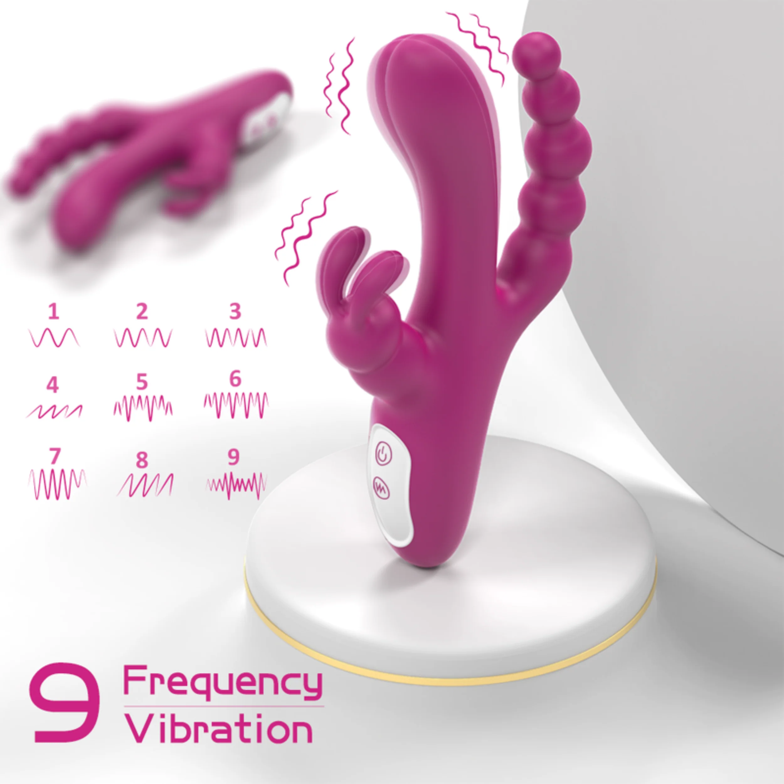 Waterproof Silicone Triple Rabbit Stimulator - Image 5