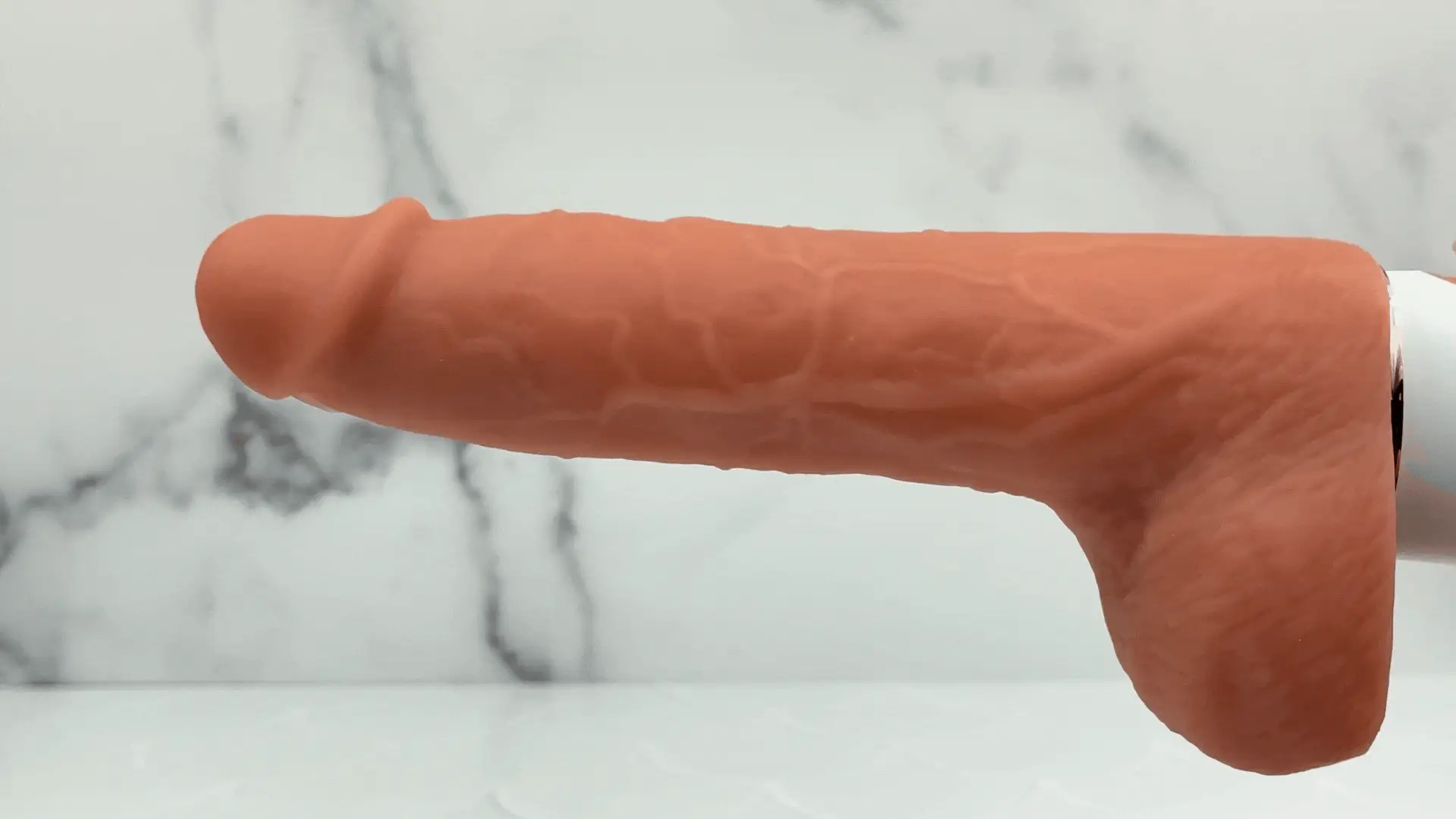 Warming, Thrusting, Vibrating, and Waterproof Dildo - Hands-Free Suction Cup Mount - Includes Remote! - Image 4
